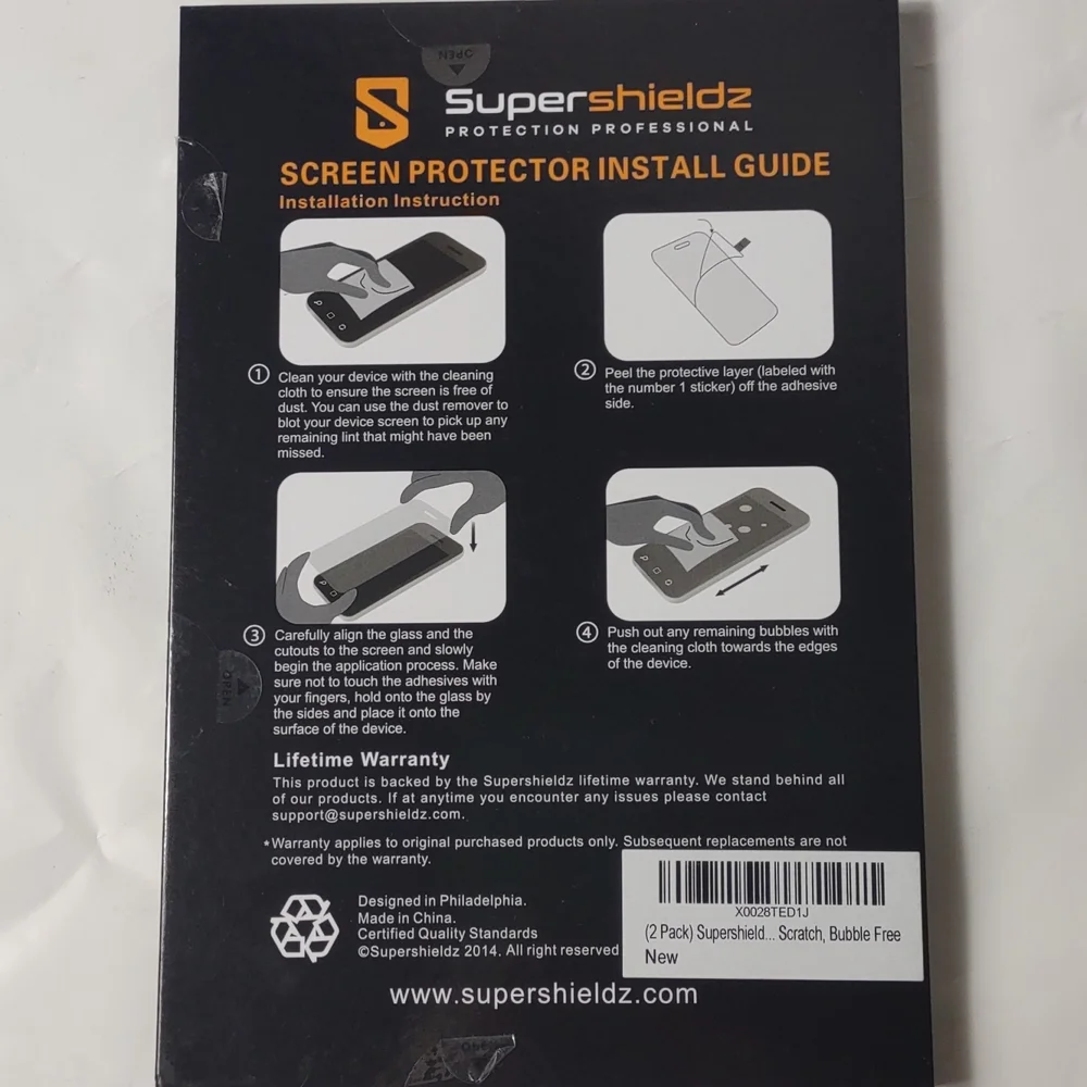 SuperShieldz glass screen protector for Samsung Galaxy Tab A 8.0 2-pack NIB